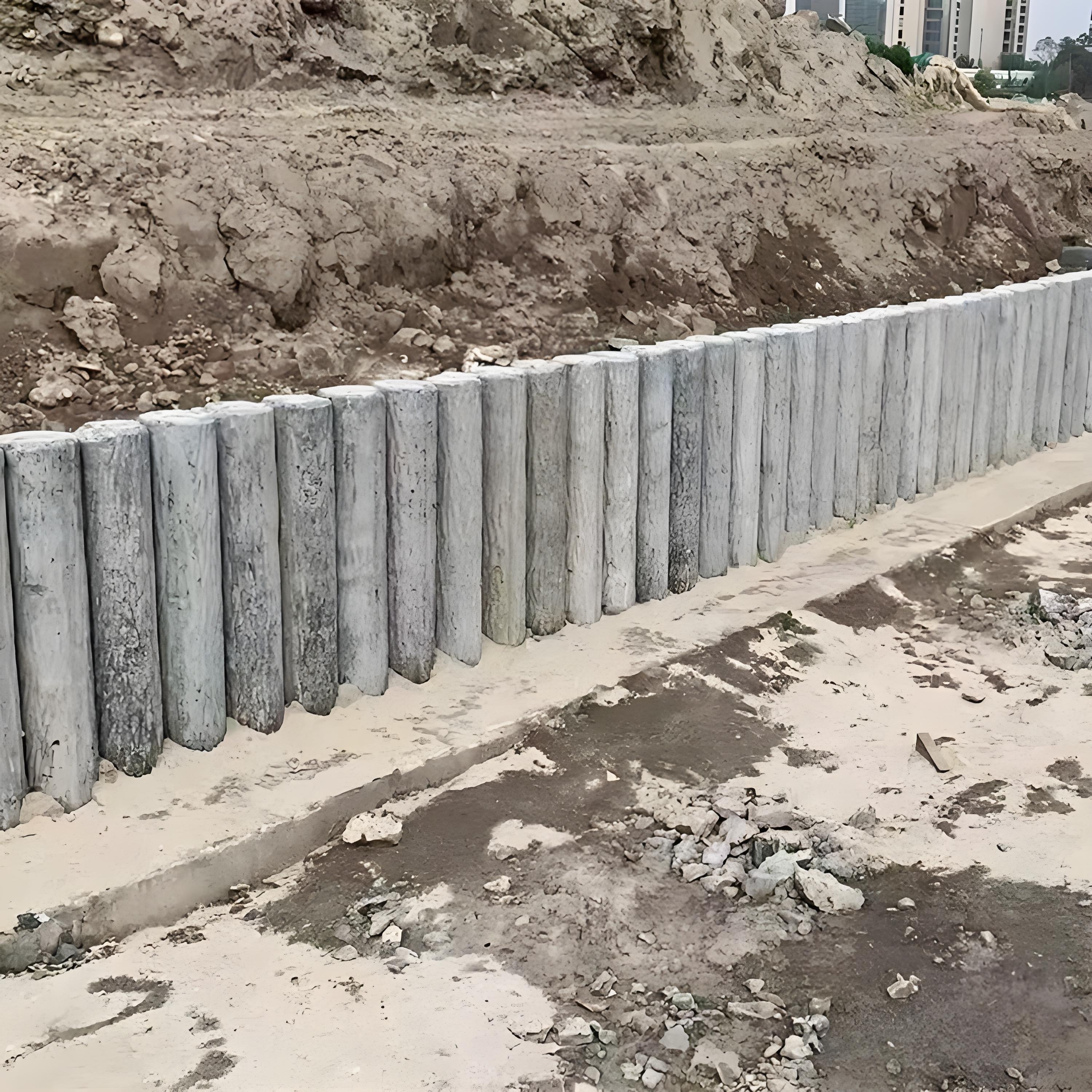 打仿木樁后發(fā)現(xiàn)歪了怎么辦？能拔出來(lái)重打嗎？?