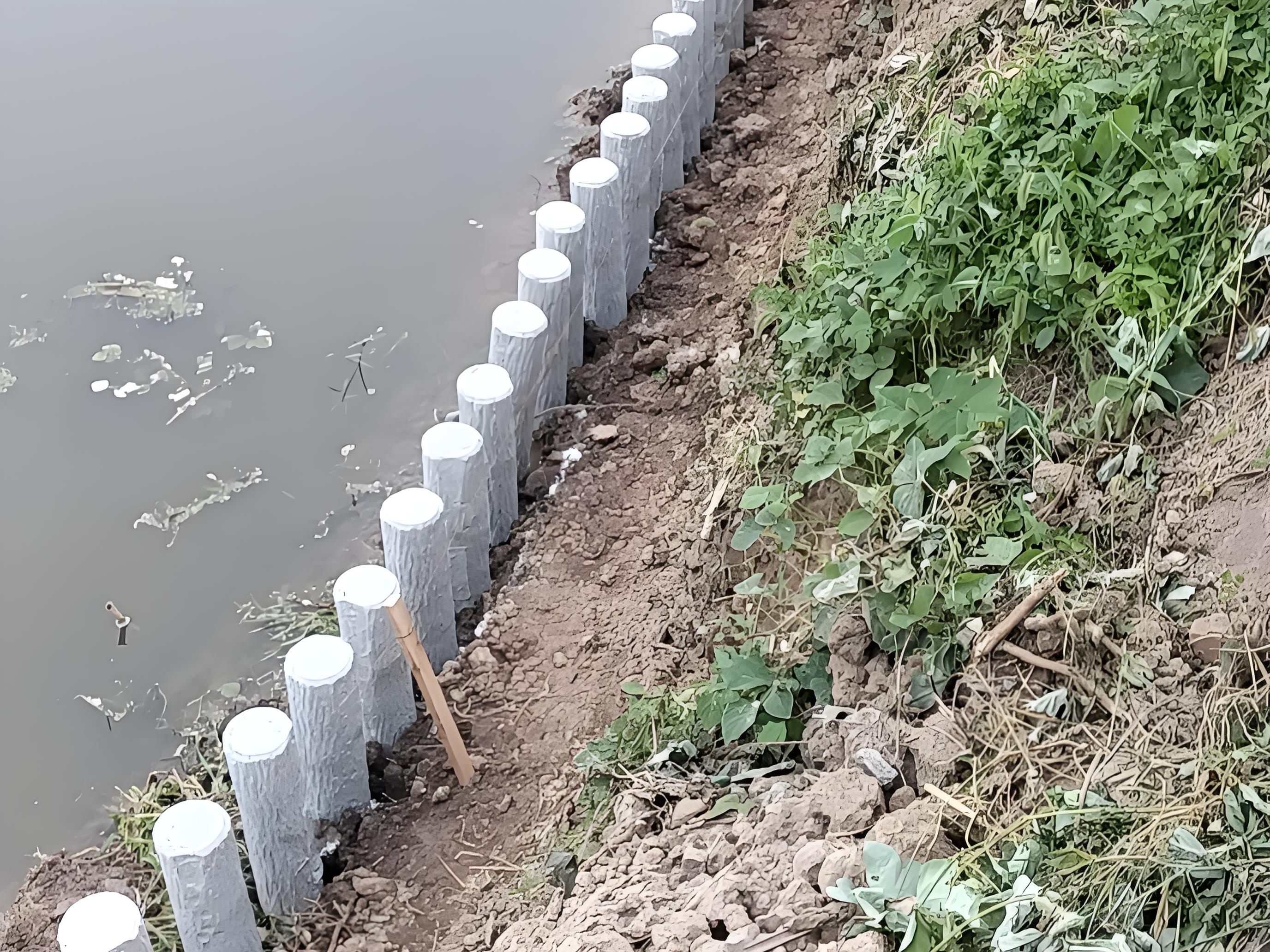 水泥仿木樁施工隊泓樺錦嘉-水泥仿木樁適合用于河道防護嗎？